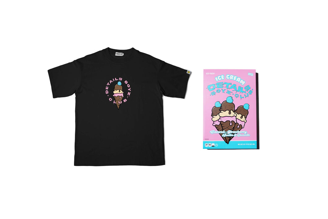 ICE CREAM TSHIRT SPECIAL PACK - Black